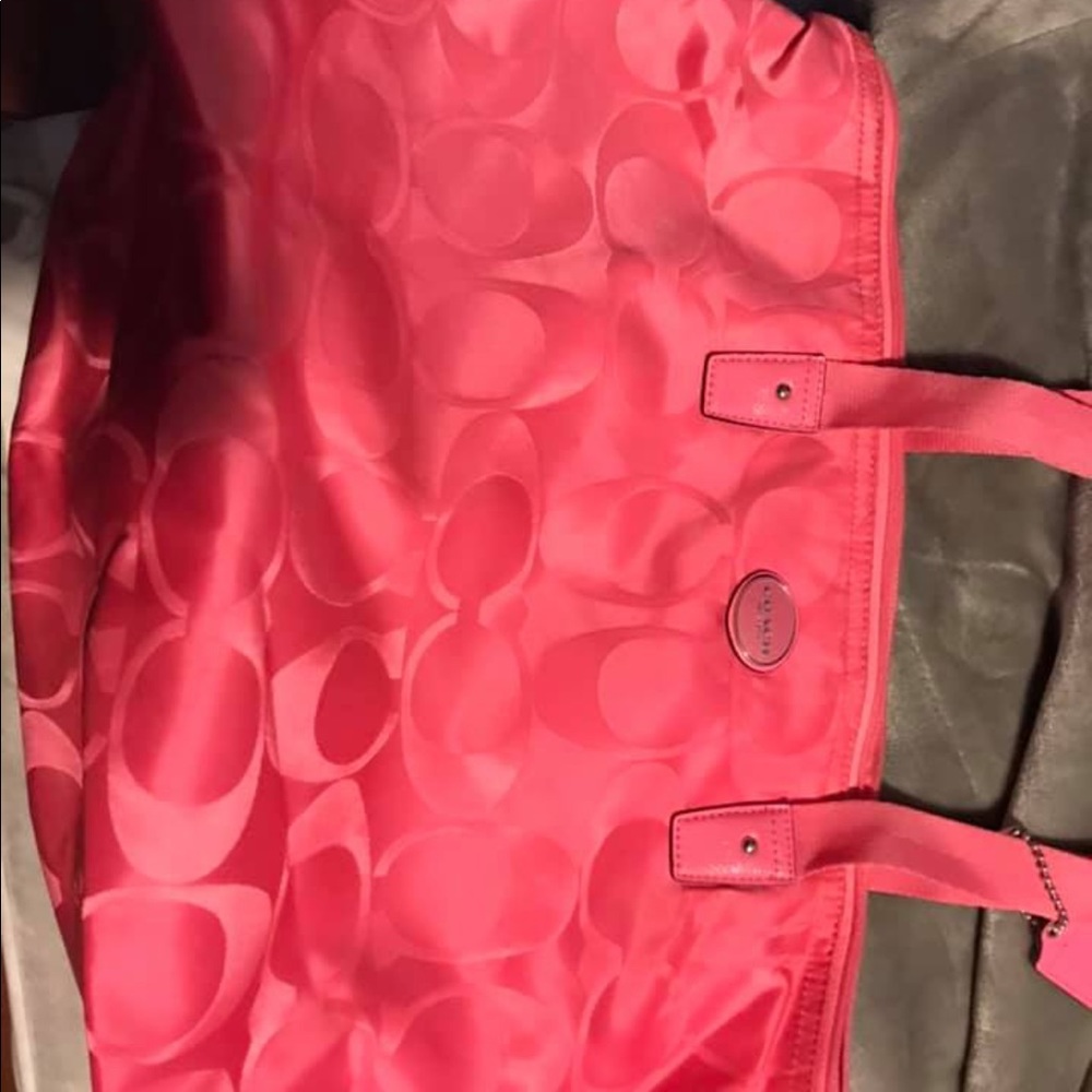 Pink coach bag